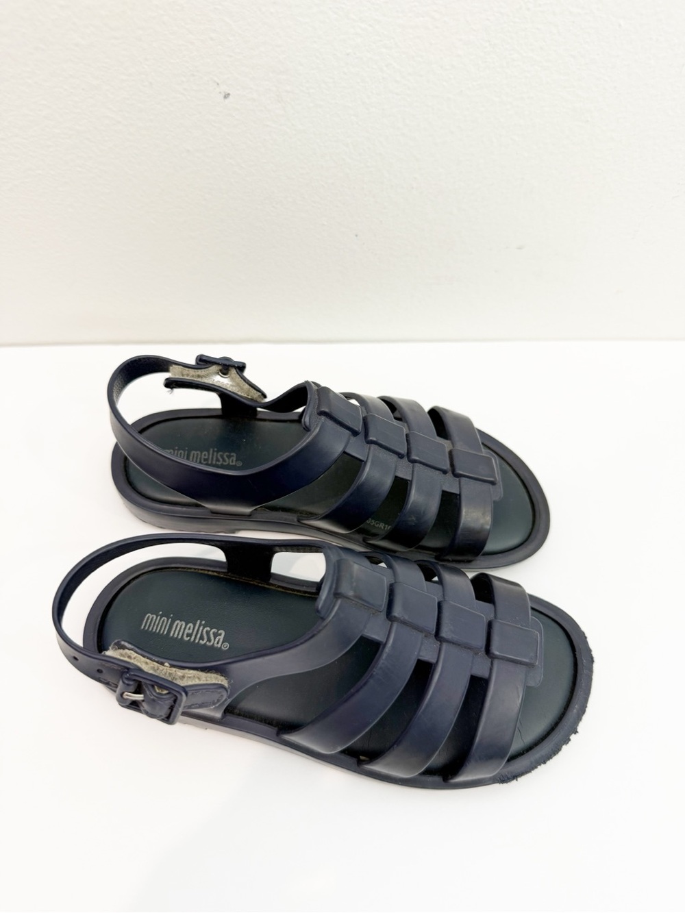 Mini Melissa Flox Sandals Navy Blue Kids Size 10